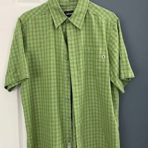 Marmot Button Down Shirt Green Medium